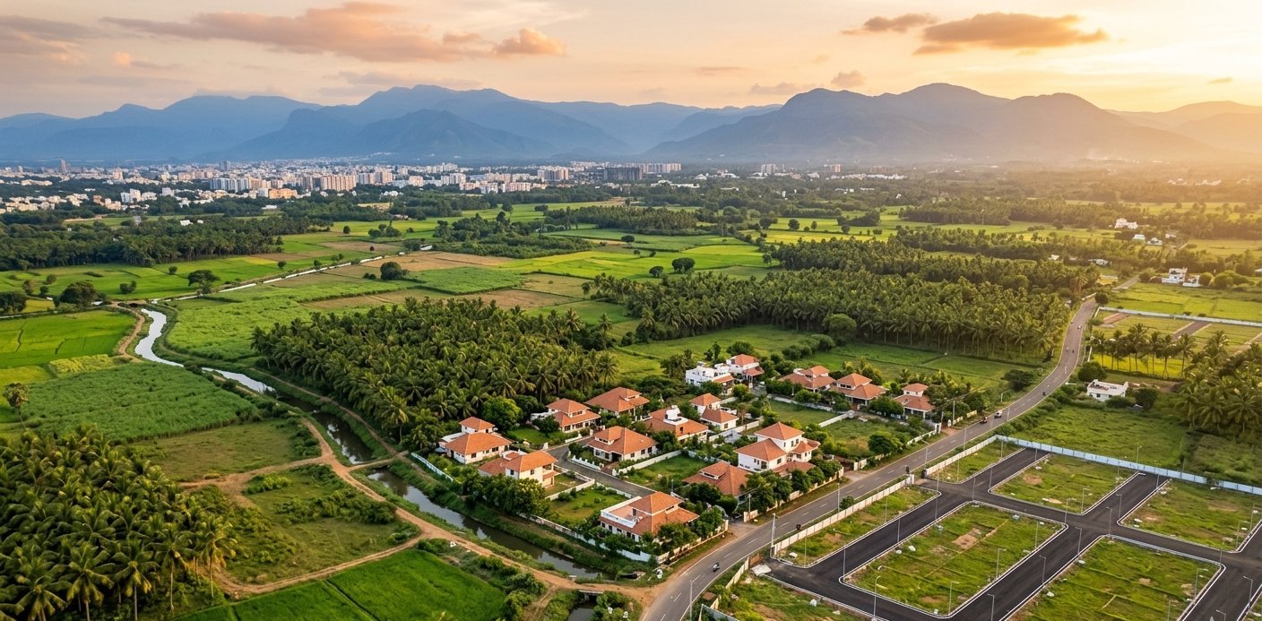 Aerial view of Artik Builder & Promoter development, Coimbatore